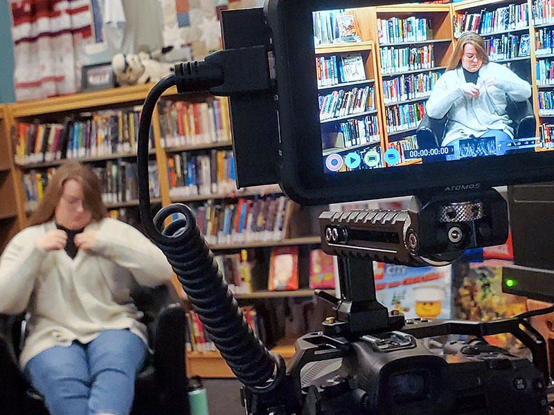 Soaring Pig Studios on set of a video production.