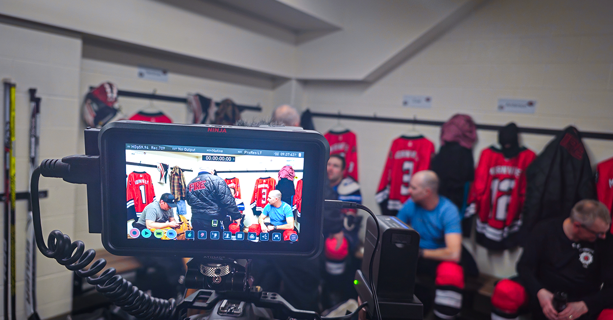 Soaring Pig Studios on set for a video shoot for The Jersey Lab.